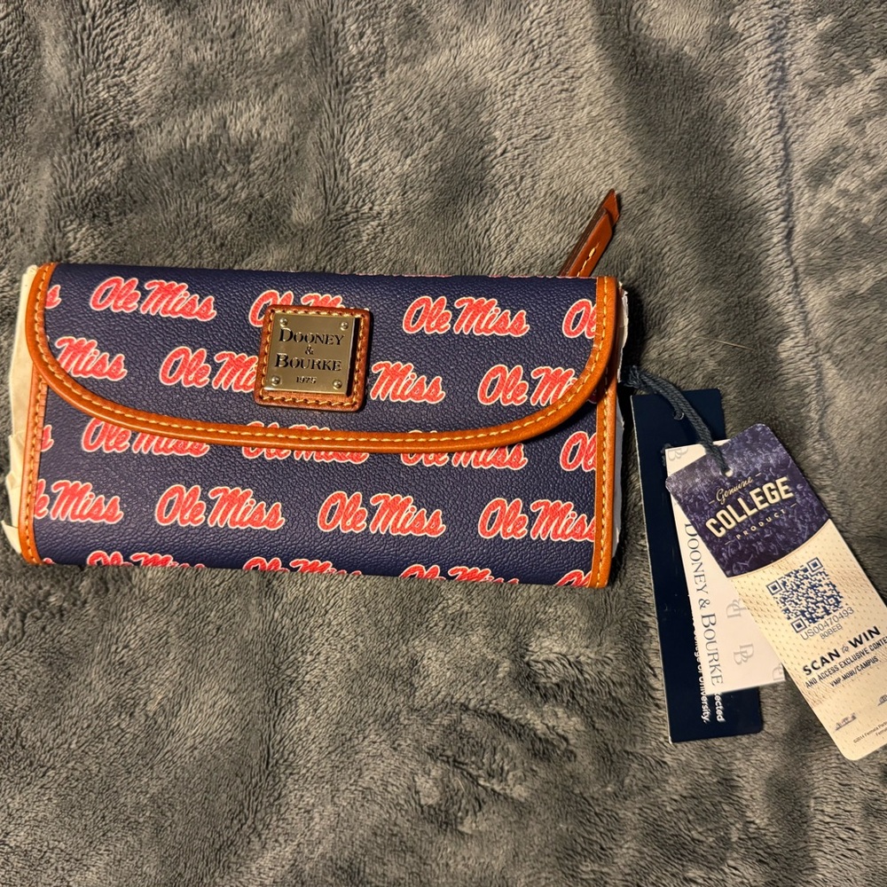 Dooney & Bourke Ole Miss Navy and Red Wallet